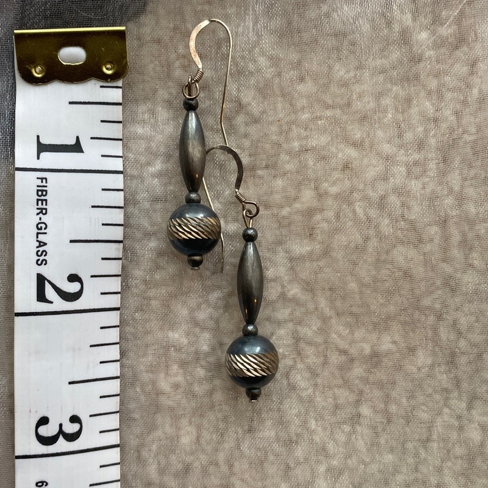 Sterling Silver, Authentic, Native Made Earrings - image 1